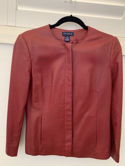 Ann Taylor red leather jacket. XS.