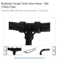 Radiator Surge Tank Inlet Hose - GM (1(contact info removed))
