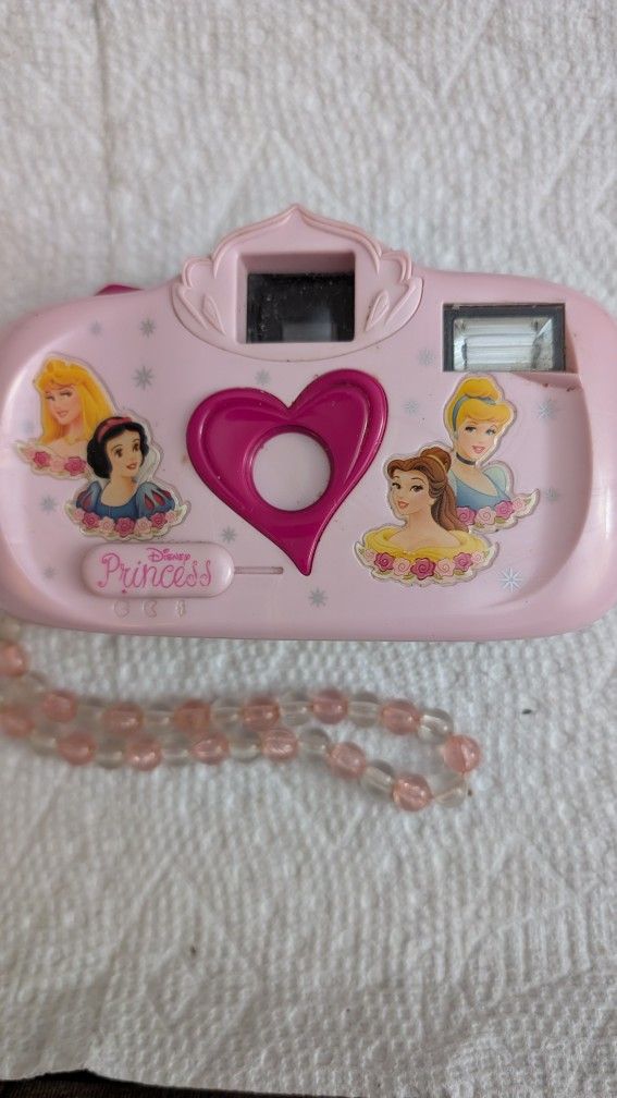 Vintage Disney Princess 35mm Point And Shoot Camera. Flash Needs One Battery. East or West