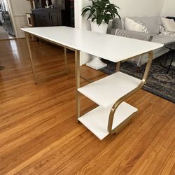 Myheir Metal Base Computer Desk