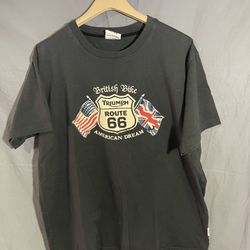 Triumph Route 66 T-Shirt XL Black British Bike American Dream