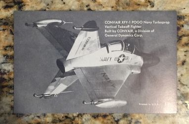 Con Air XFY - POGO Navy Turboprop 1950s, Exhibit / Post Card.