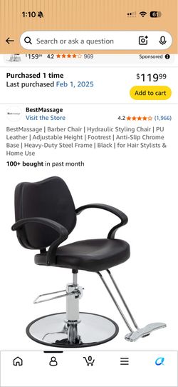 brand new barber chair still in box