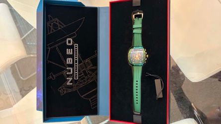 Nubeo green automatic watch