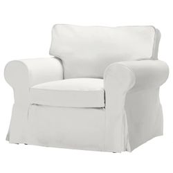 IKEA White Upholstered Arm Chair