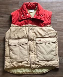 Vintage Mens Wrangler Western Style Puffer Vest
