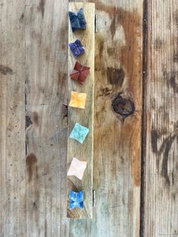 Set of Seven Chakra Merkaba Stars With Wooden Box
