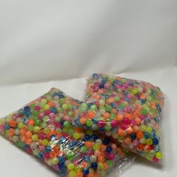 2000 Pcs Bouncy Balls Bulk 0.78 Inch/ 20 Mm Small Neon Swirl Bouncing Balls Multi