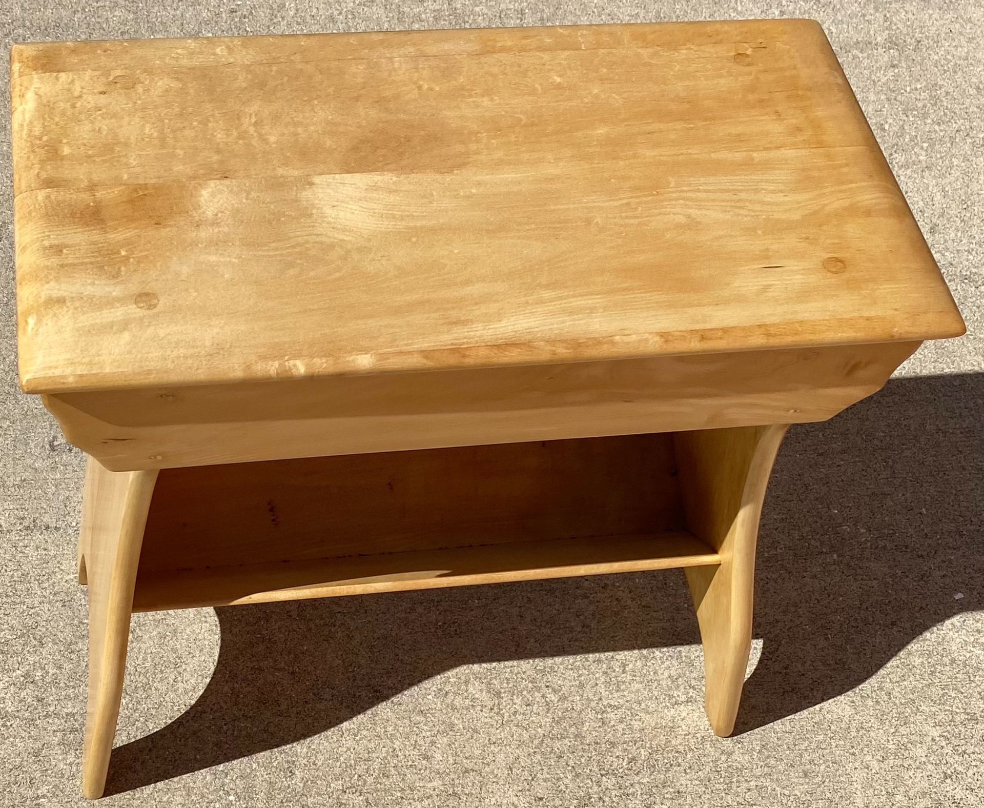 Restored Vintage Maple End/book Table