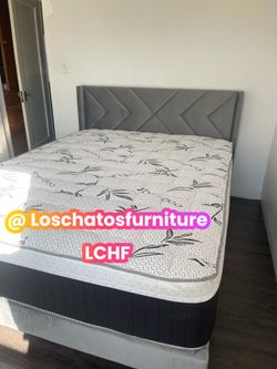 Queen size bed frame and mattress