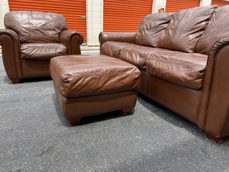 3 piece leather couch set