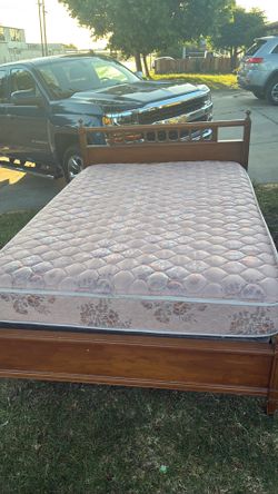 Queen bed with frame