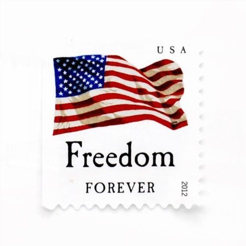 100Pcs 2012 First-Class Forever Stamp - Flag and EqualityValue:63 cents Flag and "Equality"Four Flags Coil Issue Date: February 22, 2012 City: Washing