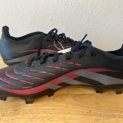 Adidas Predator League black and Red Ground cleats. Size 8 & 10 Men- 9 & 11 Women 
