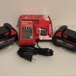 Kit 2 M18 REDLITHIUM XC5.0 Batteries ➕️Charger M12/M18