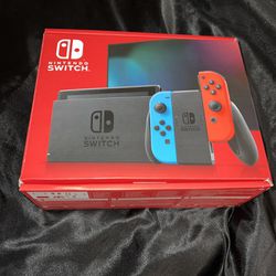 🔥NEW Nintendo  Switch + Neon Joy Cons 32GB Gaming Console 