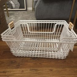 Stackable Wire Storage Baskets