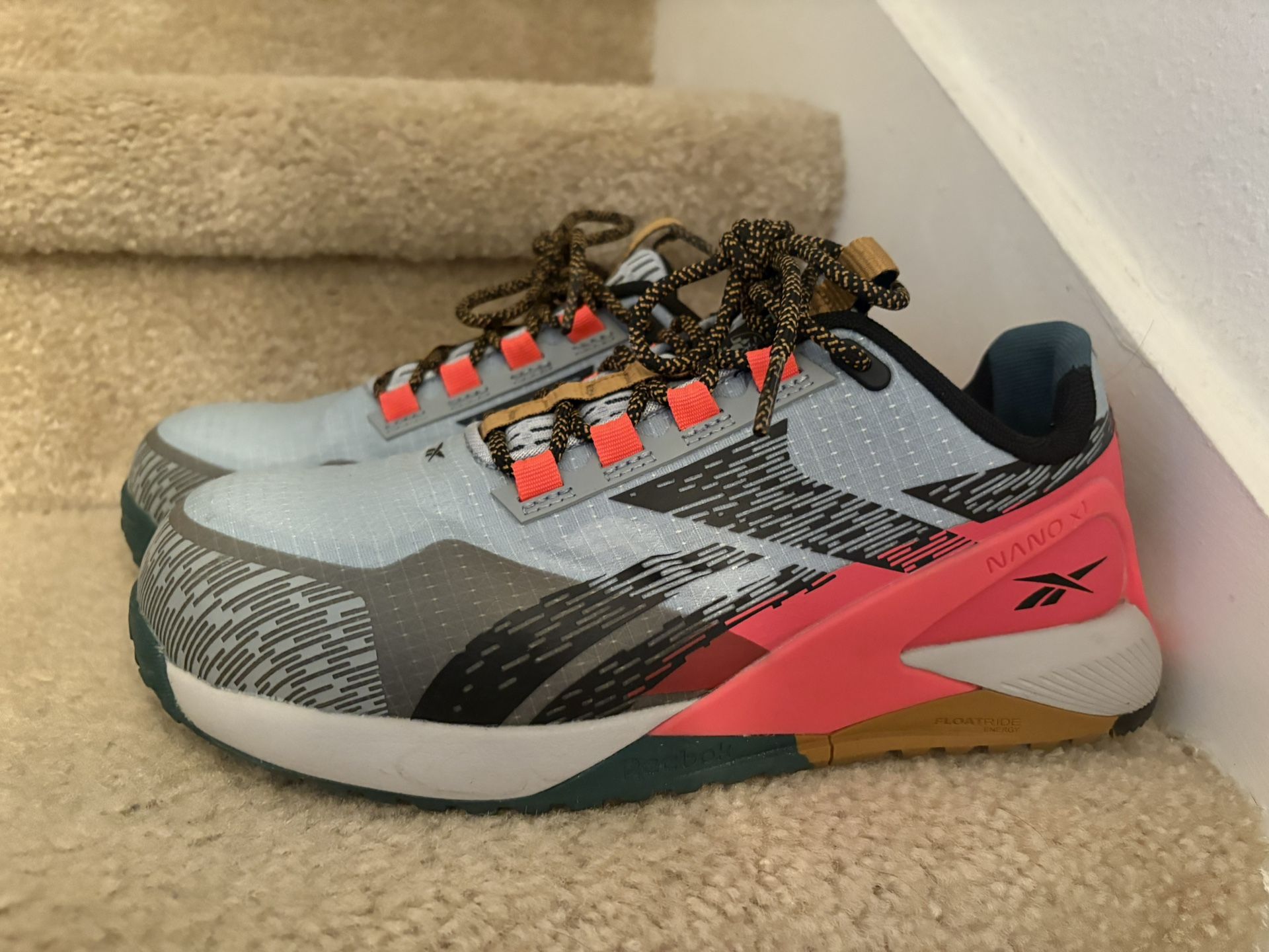 Reebok Women's Nano X1 Adventure Work & Safety Toe Sneakers Size 7 Med, Blue