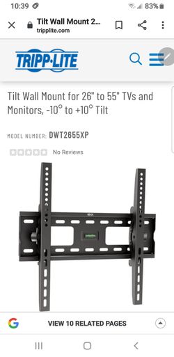 Tripp Lite Tilt Wall Mount for 26" to 55" TVs, Monitors, Flat Screens, LED, Plasma or LCD Displays (DWT2655XP)