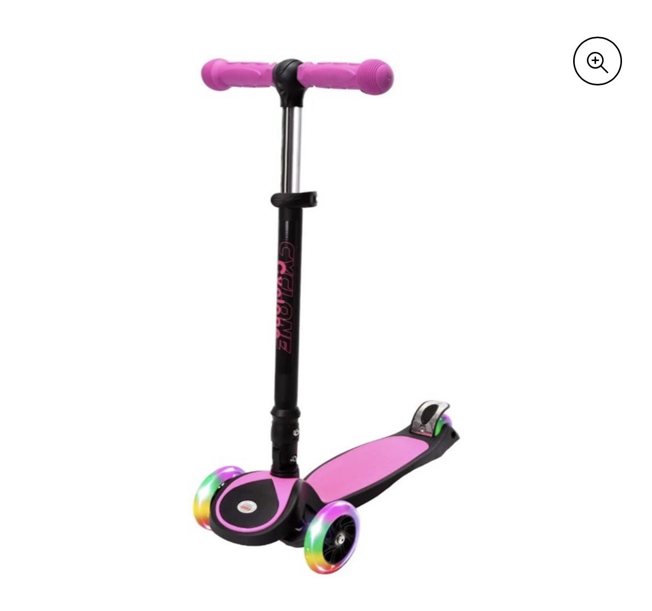 Chrome Wheels Cyclone Glidekick Foldable Scooter, Pink