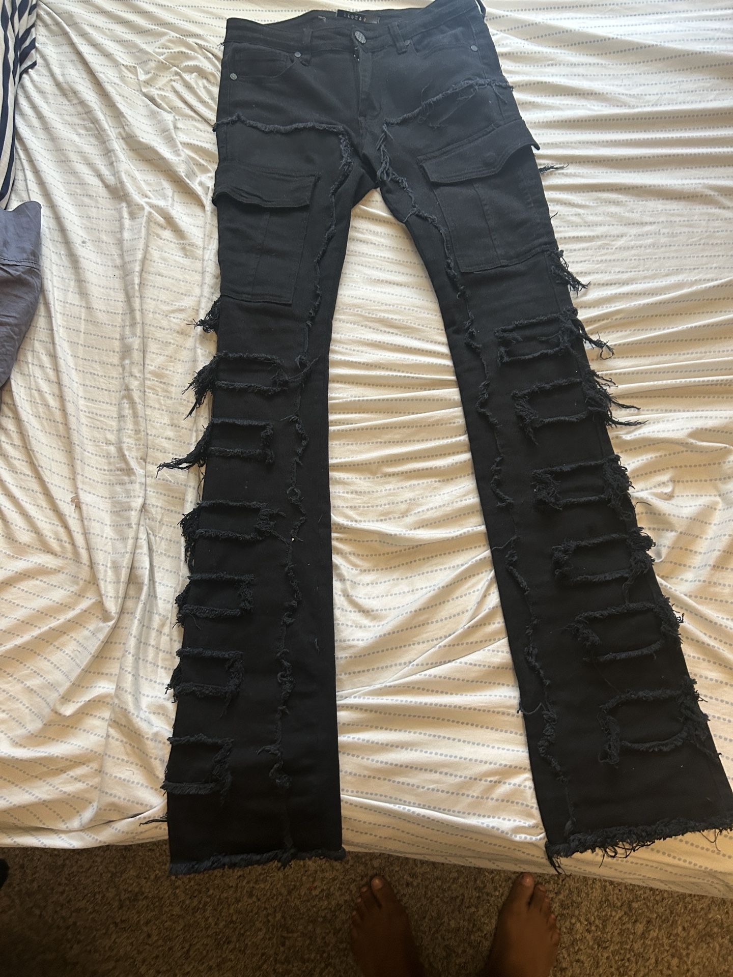 Blouse Black Stack Jeans 