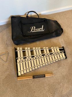 Pearl student bells xylophone with caring case new sticks no stand $50 cash in Upland 91784