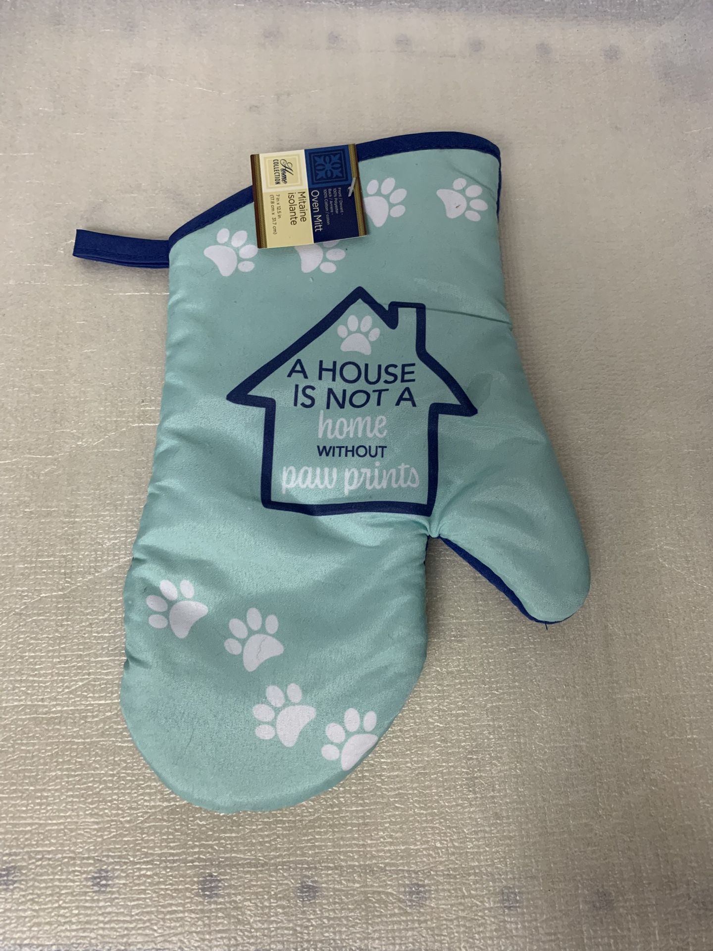 House Is Not A Home Without Paw Prints Home Collection OVEN MITT * Dog Gift *