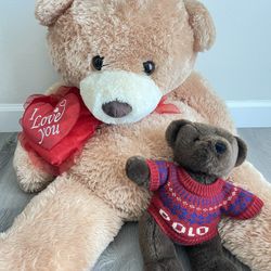 I Love You Teddy Bear & Small Bear
