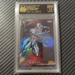 Ultron Iron Man foil Camon 2014 card Disney Marvel MANA GRADED GEM MINT 10 POP 2