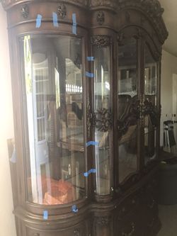 Solid wood china cabinet