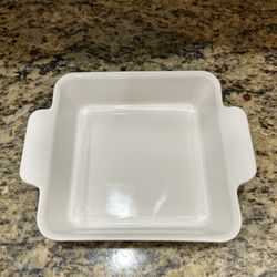 GoodCook 2 Qt. White Square Ceramic Baking Dish, 8” x 8” x 2” 