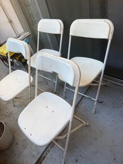 Plastic folding chairs