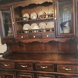 Dining Table And Hutch