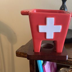 Boska Holland Design Tealight Fondue Set, For Cheese or Chocolate, Tapas, 200 mL Red LIMITED EDITION