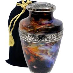New Nebula & Stars Brass Cremation Urn (Adult Size)
