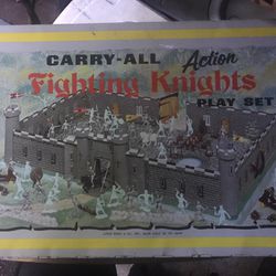 Carry All Action Fighting Knights Lay Set Vintage Rare