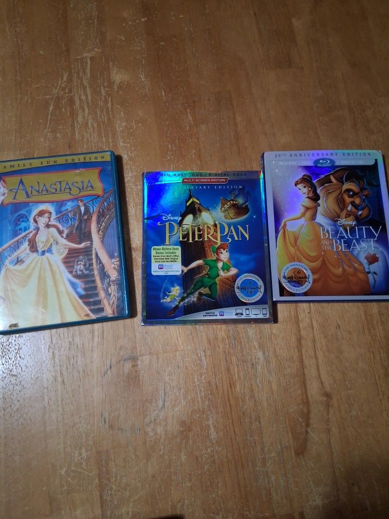 Disney Blue Ray DVD's. $ 5.00 EA