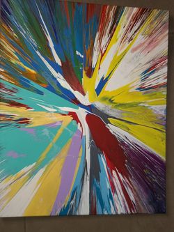 Abstract acrylic painting- "Crayolas Catastrophe"