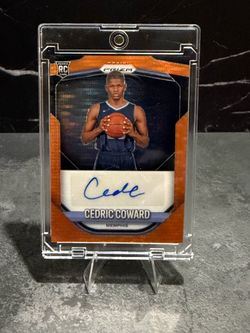 Cedric Coward NBA Panini Prizm Orange Rookie Auto Card /149