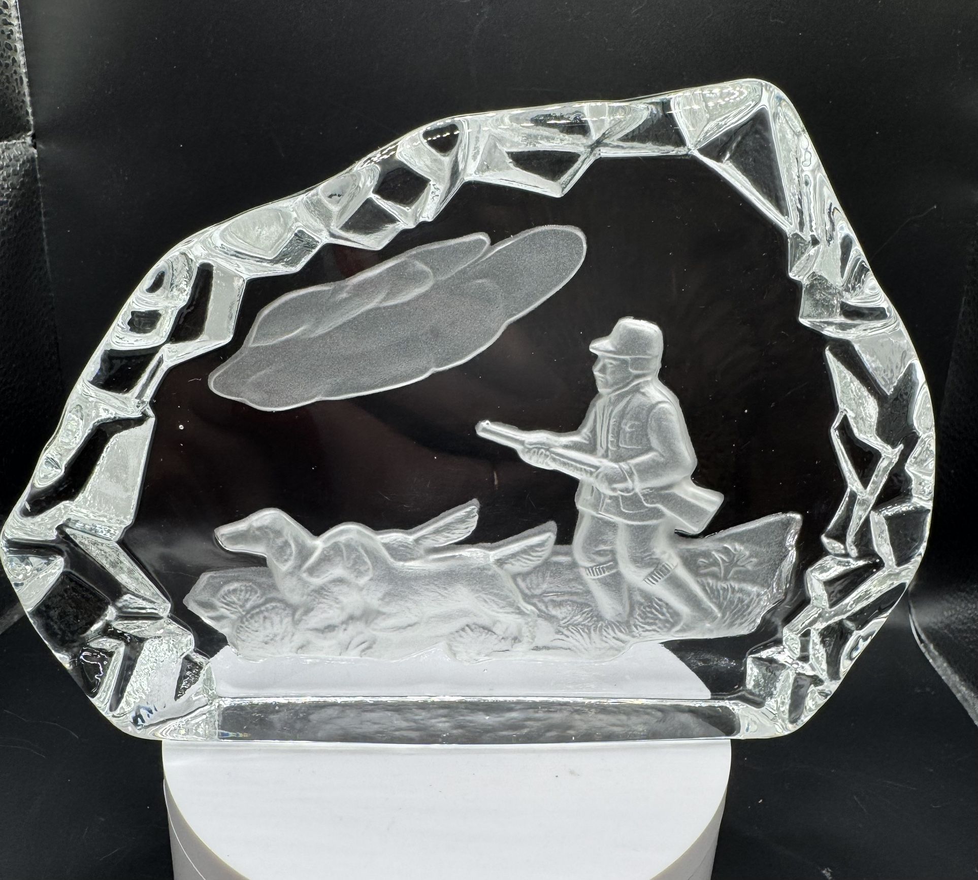 Bruce Clark Hunter With Dogs Paperweight