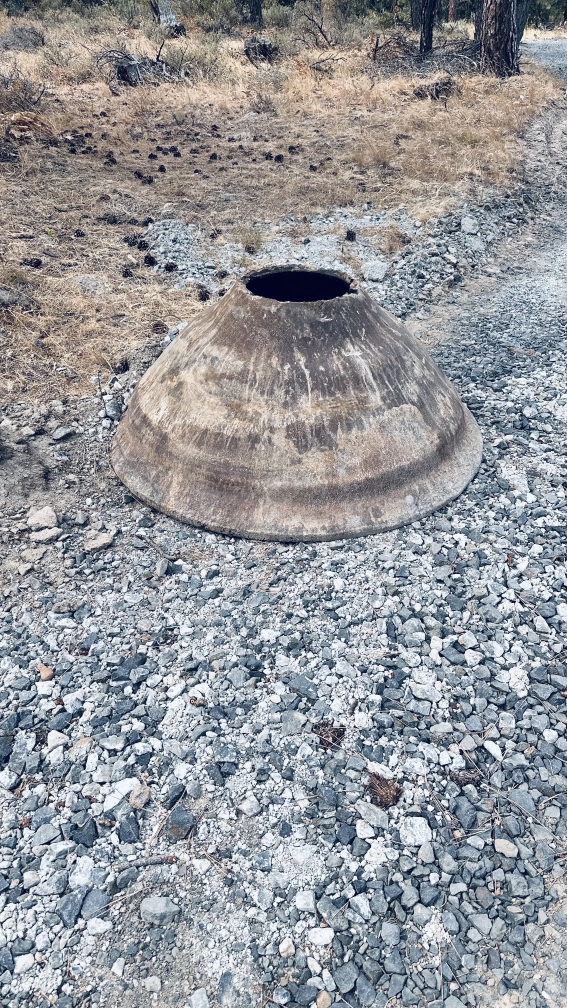 Rock Crusher Cone Fire pit