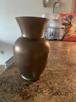 Rose gold glass vase