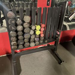 Light weight dumbbell Set And Rack 1-10Lb 