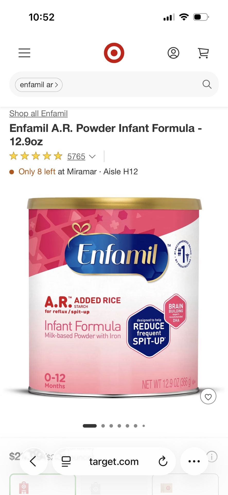 Enfamil 4x $60