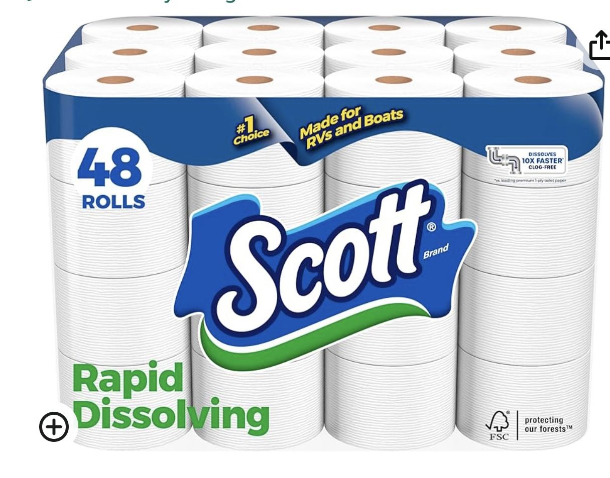 Rv Boat Rapid-Dissolving Toilet Paper, , Septic-Safe,