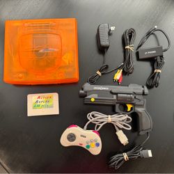 Sega Saturn Console (Japan) with Fenrir ODE Laser Bear SD Mount 128GB SanDisk