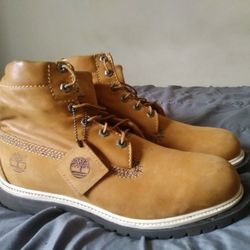 Men's Timberland Boots Size 11 Timbs Tims Wheat / Navy Blue Suede