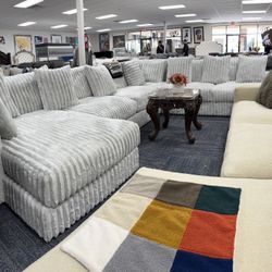 Tuffted Plush Sectionals Available 