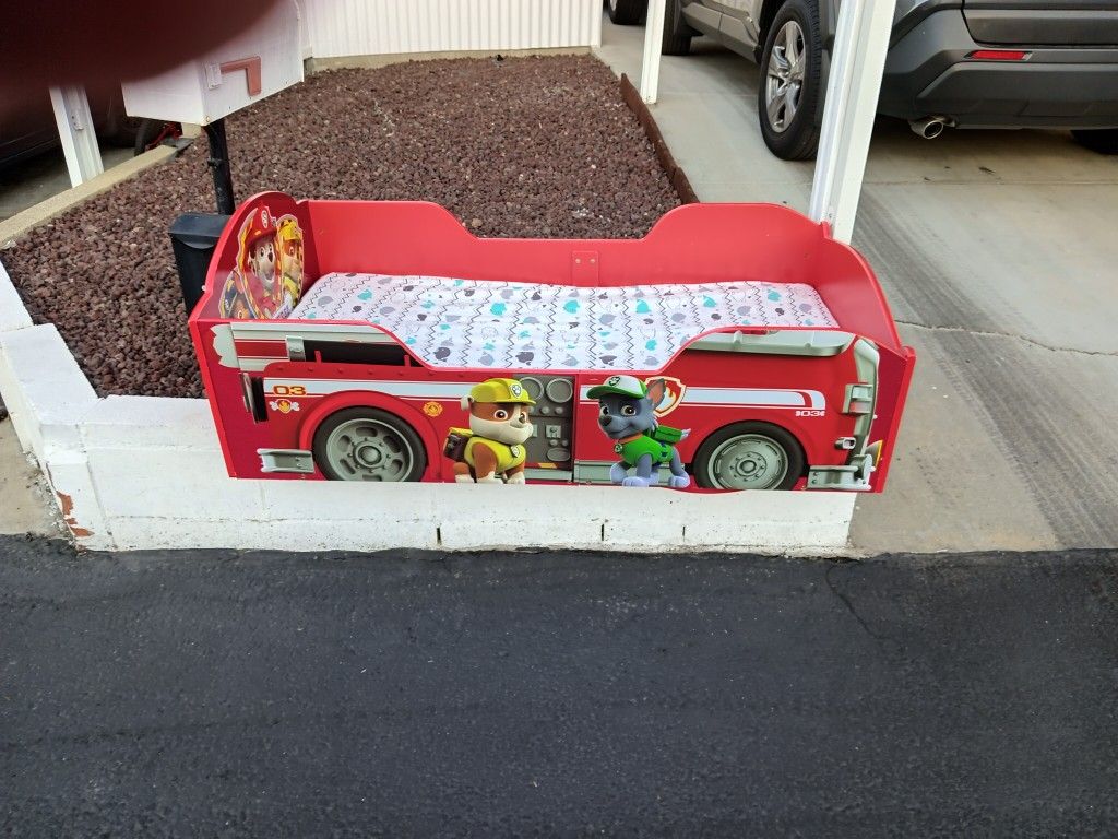 Paw Patrol Bed W/Mattress 