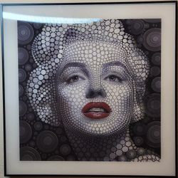 Authentic Ben Heine Digital Circlism "Marilyn Monroe" Framed 3D Lenticular Portrait - Fine Art